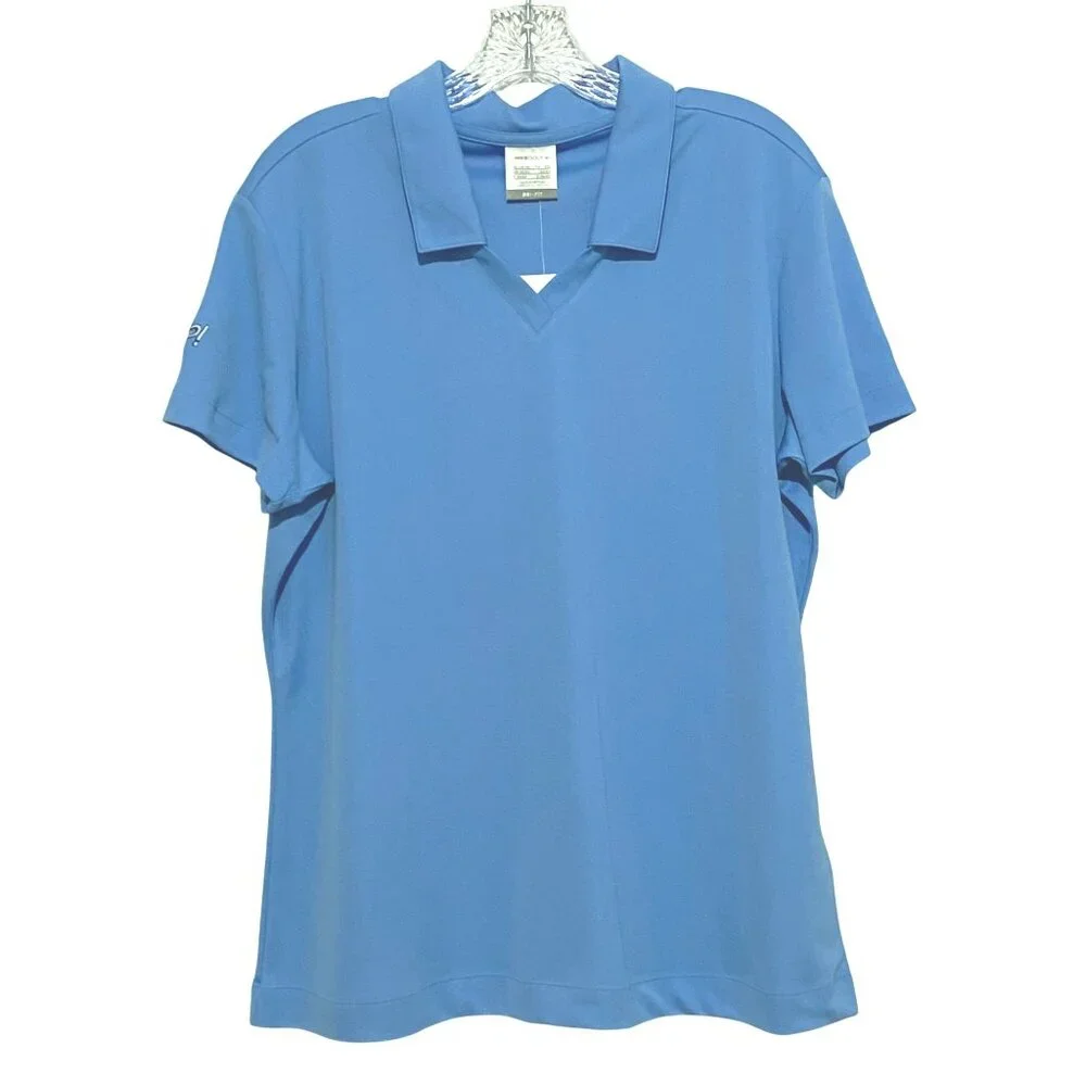 Nike Dri Fit Snapple Up Florida Womens Golf Shirt‎ XL Light Blue Activewear